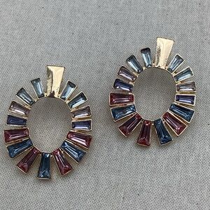 Modernist  Multicolor Pierced   Earrings